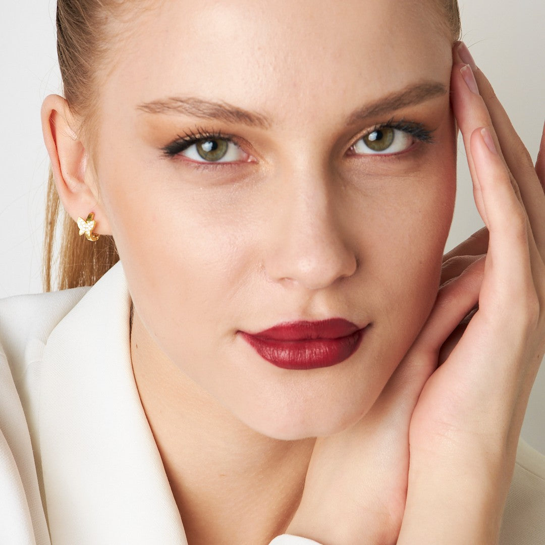 Kelebek Halka Küpe - 925 GÜMÜŞ