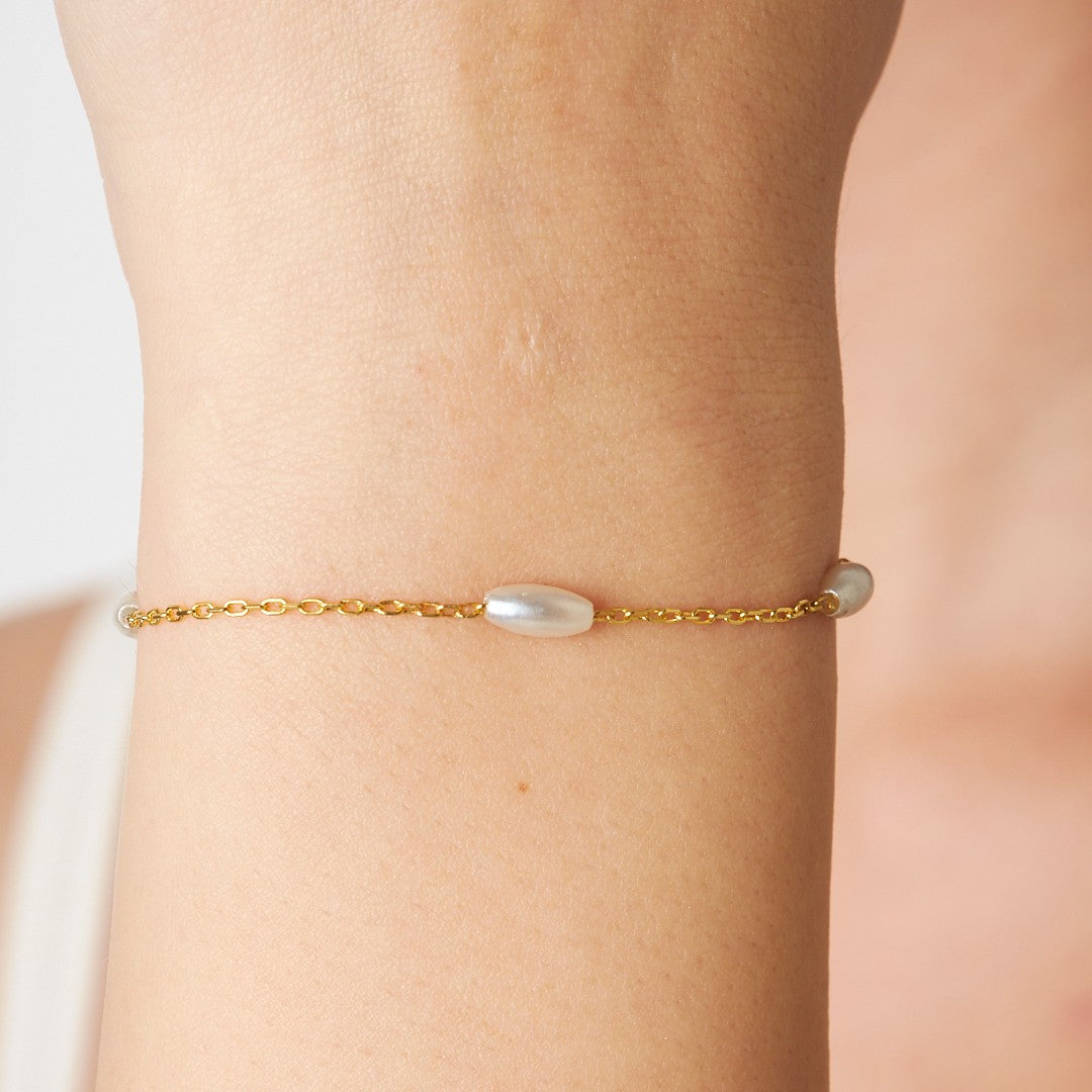 Uzun İnci Bilezik - 925 GÜMÜŞ