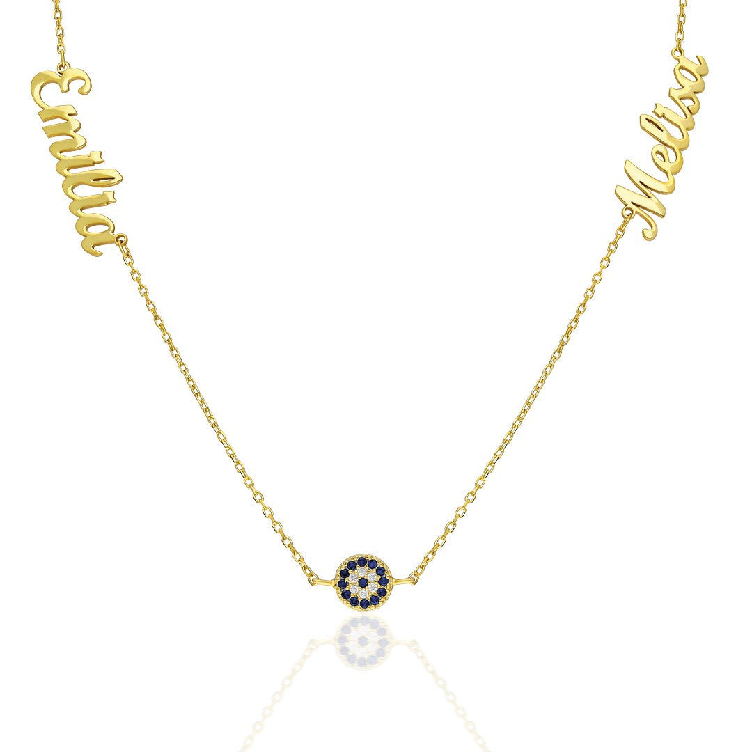 El Yazılı İki İsimli Kolye - 925 GÜMÜŞ