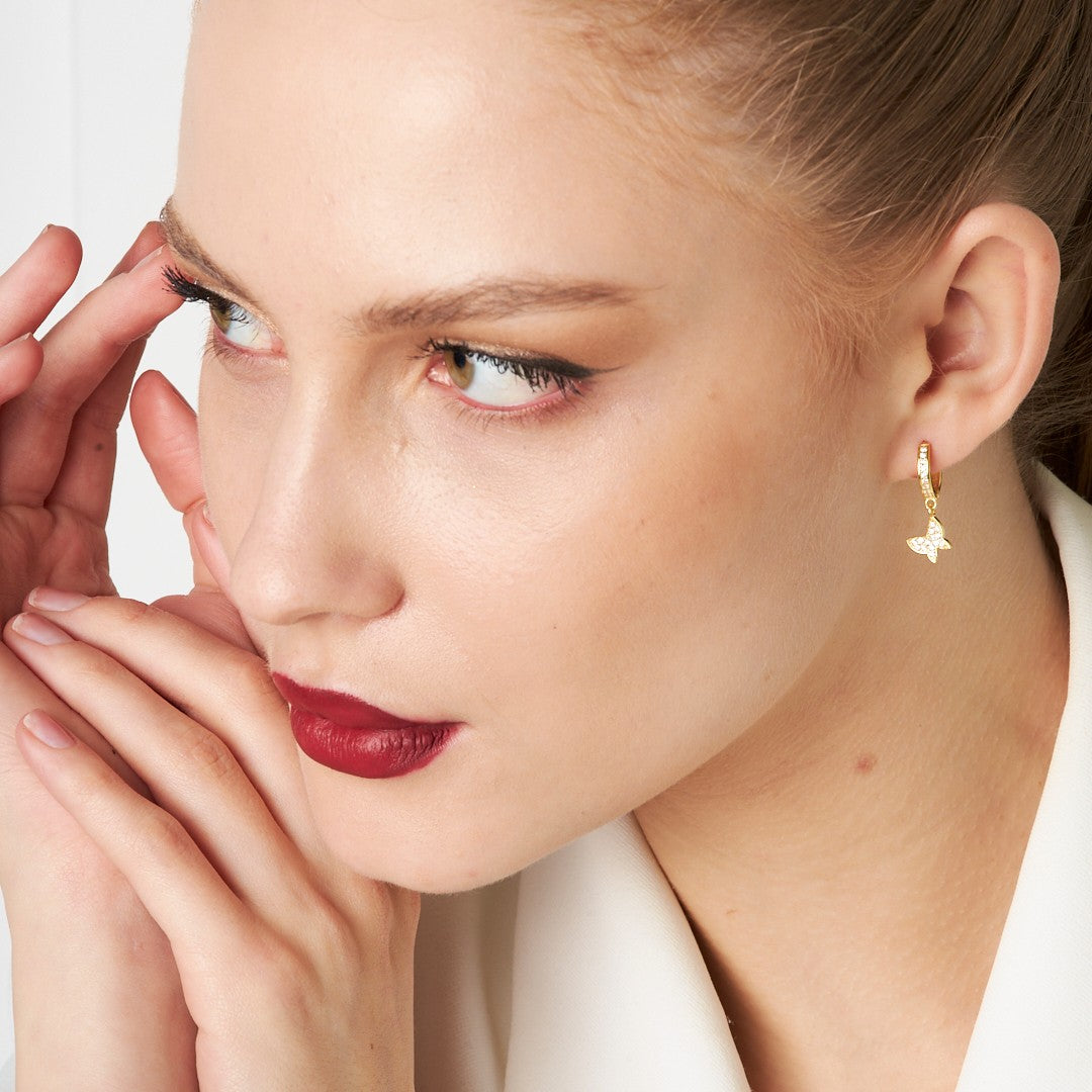 Kelebek Küpe - 925 GÜMÜŞ