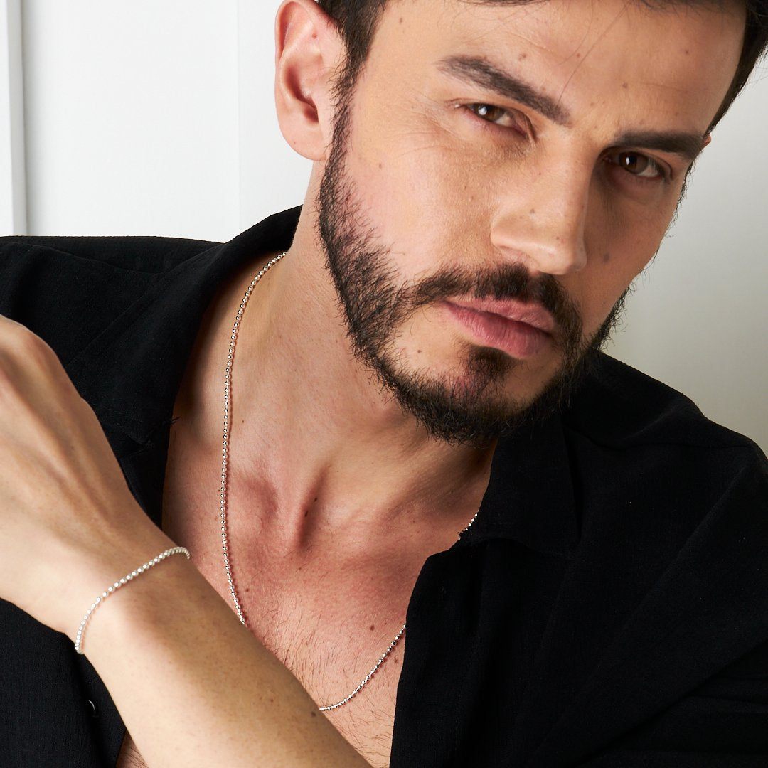 Top Zincirli Set - 925 GÜMÜŞ