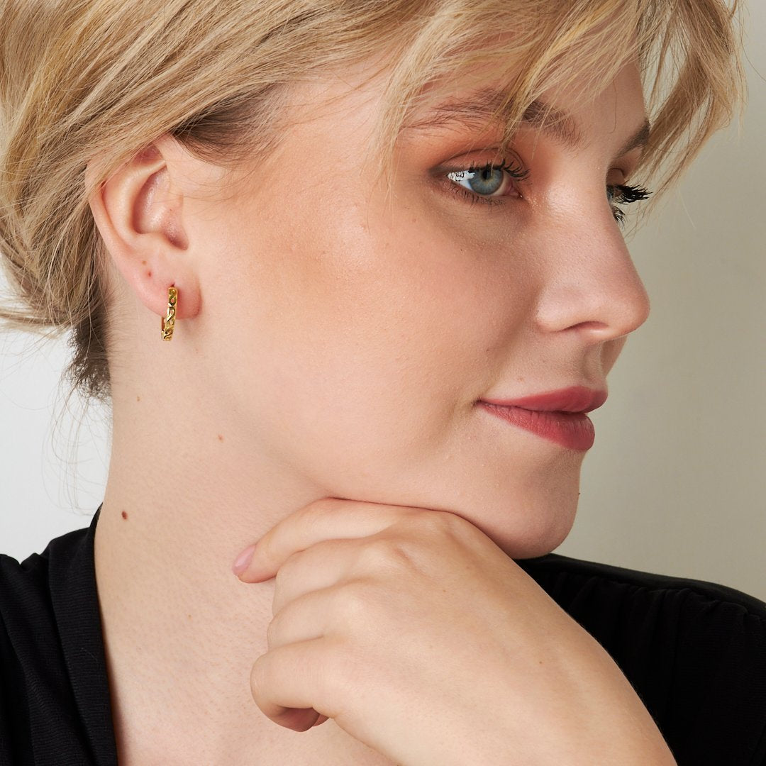 Sonsuz Detaylı Halka Küpeler - 925 GÜMÜŞ