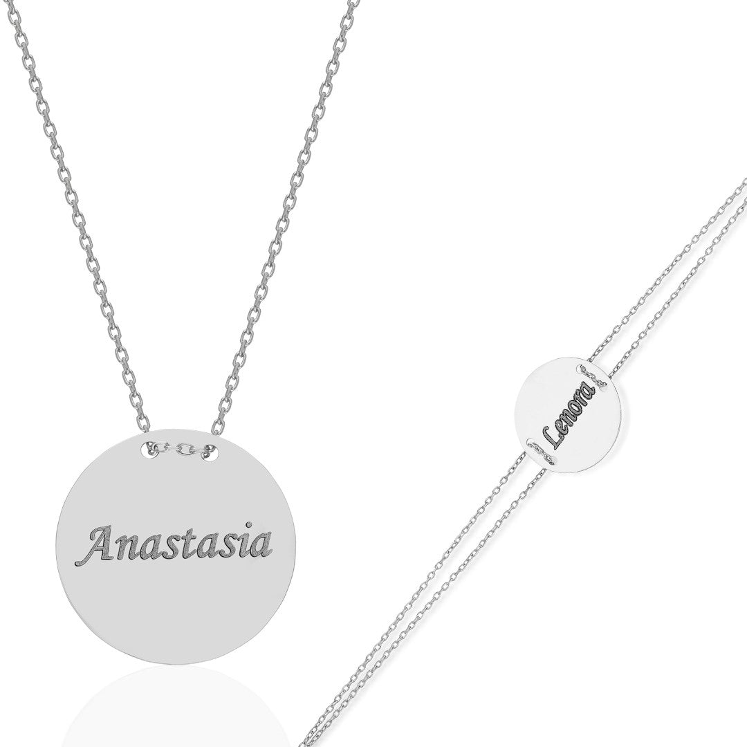 İsimli Plaka Seti - 925 GÜMÜŞ