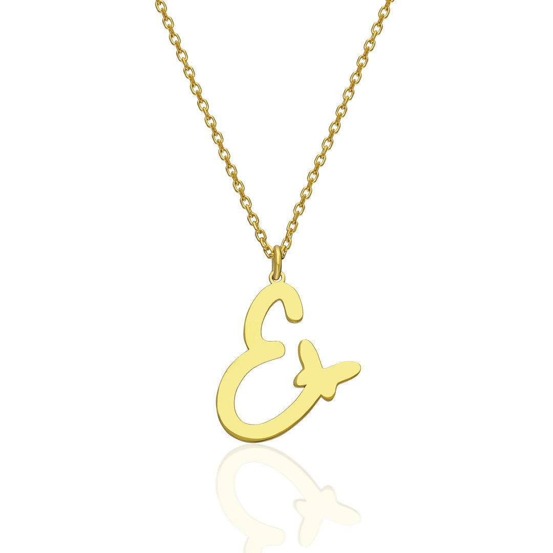 El Yazısı Kalp Harfli Kolye - 925 GÜMÜŞ