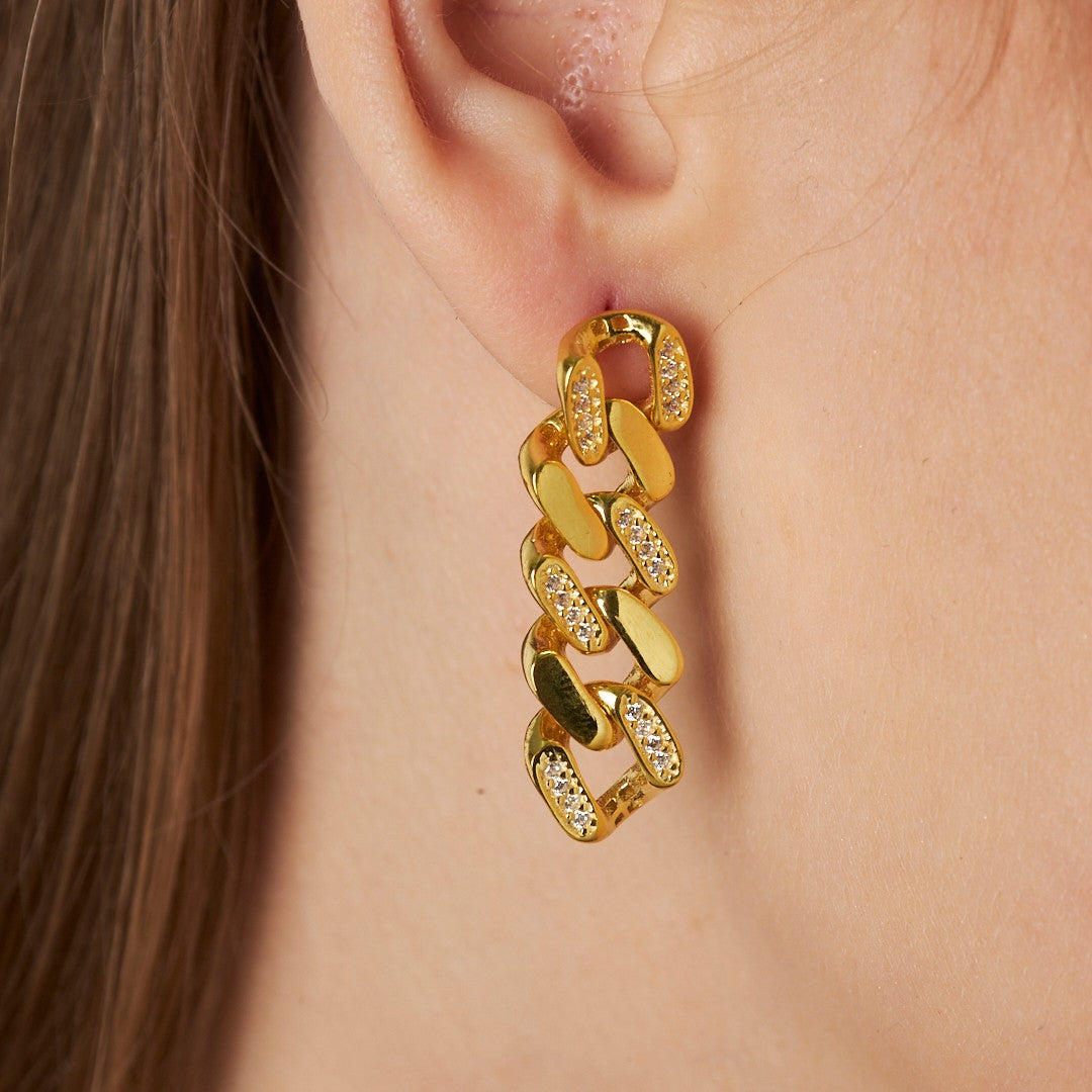 Zirkon Taşlı Gurme Küpe - 925 GÜMÜŞ