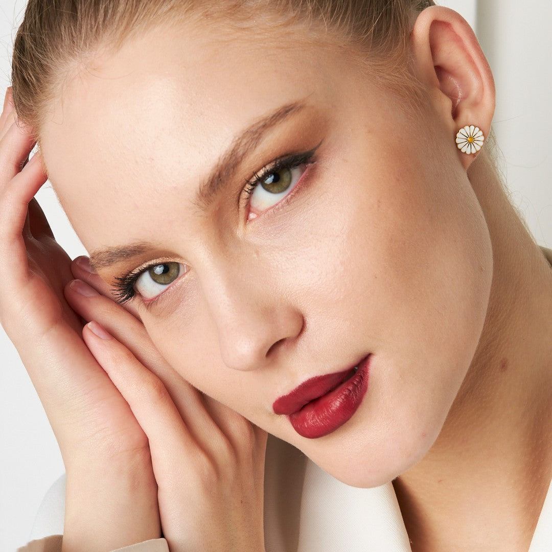 Papatya Küpeleri - 925 GÜMÜŞ