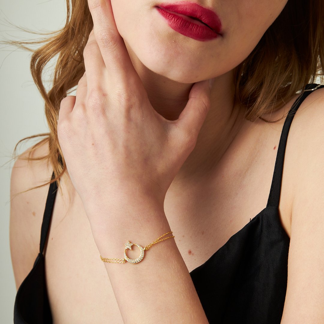 Ay Yıldız Bileklik - 925 GÜMÜŞ