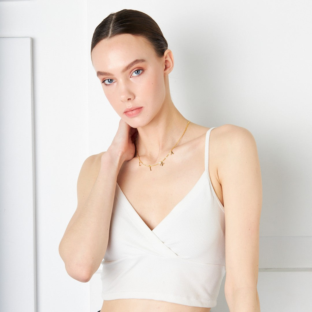 İsimli kolye - Figaro zincir isimli kolye - 925 GÜMÜŞ