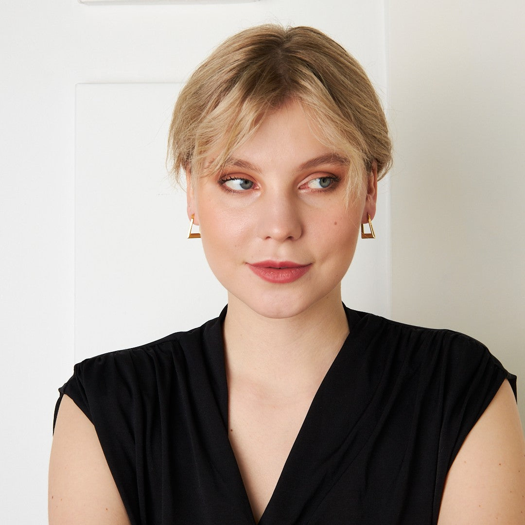 Trend Asimetrik Küpeler - 925 GÜMÜŞ