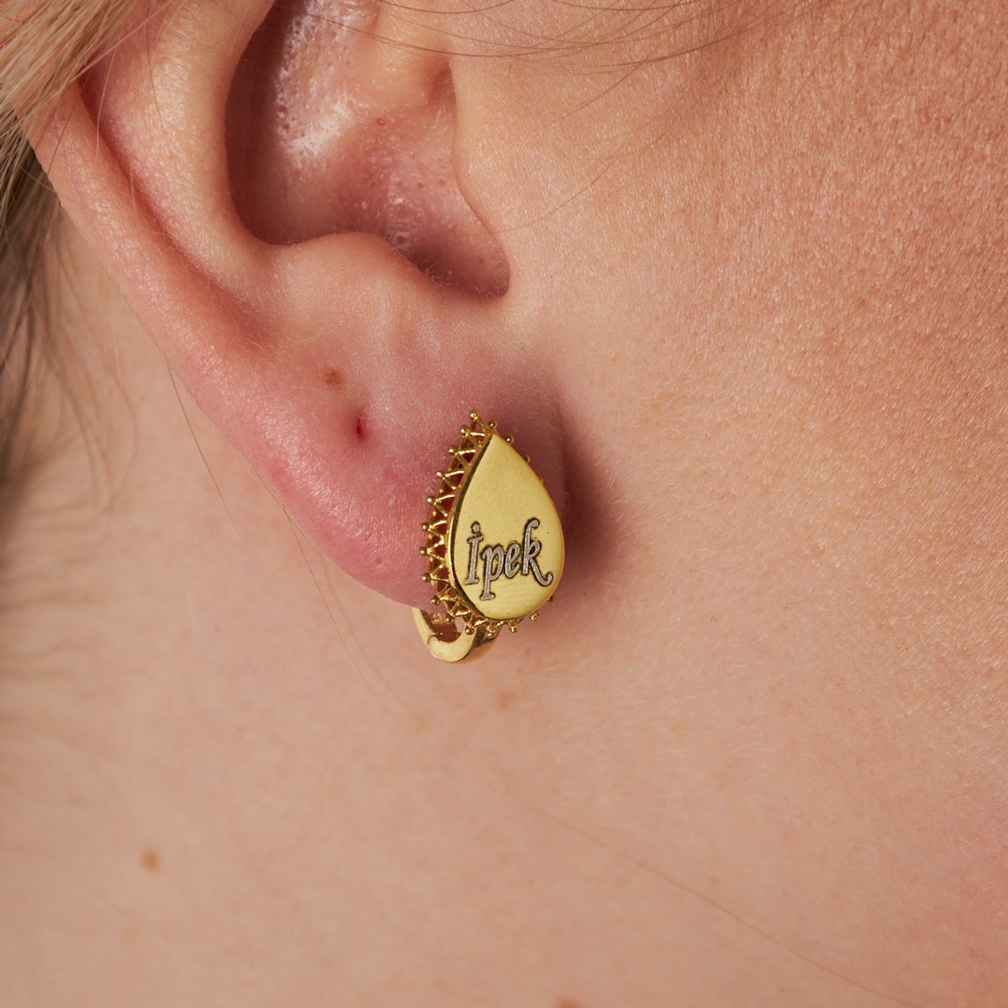 İsimli Su Damlası Küpe - 925 GÜMÜŞ