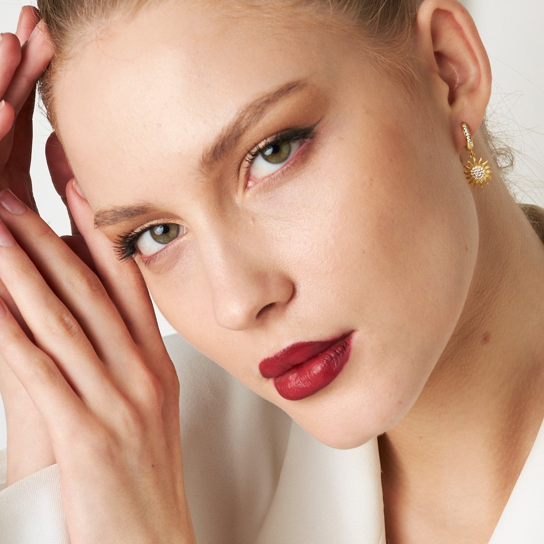 Güneş Küpeleri - 925 GÜMÜŞ