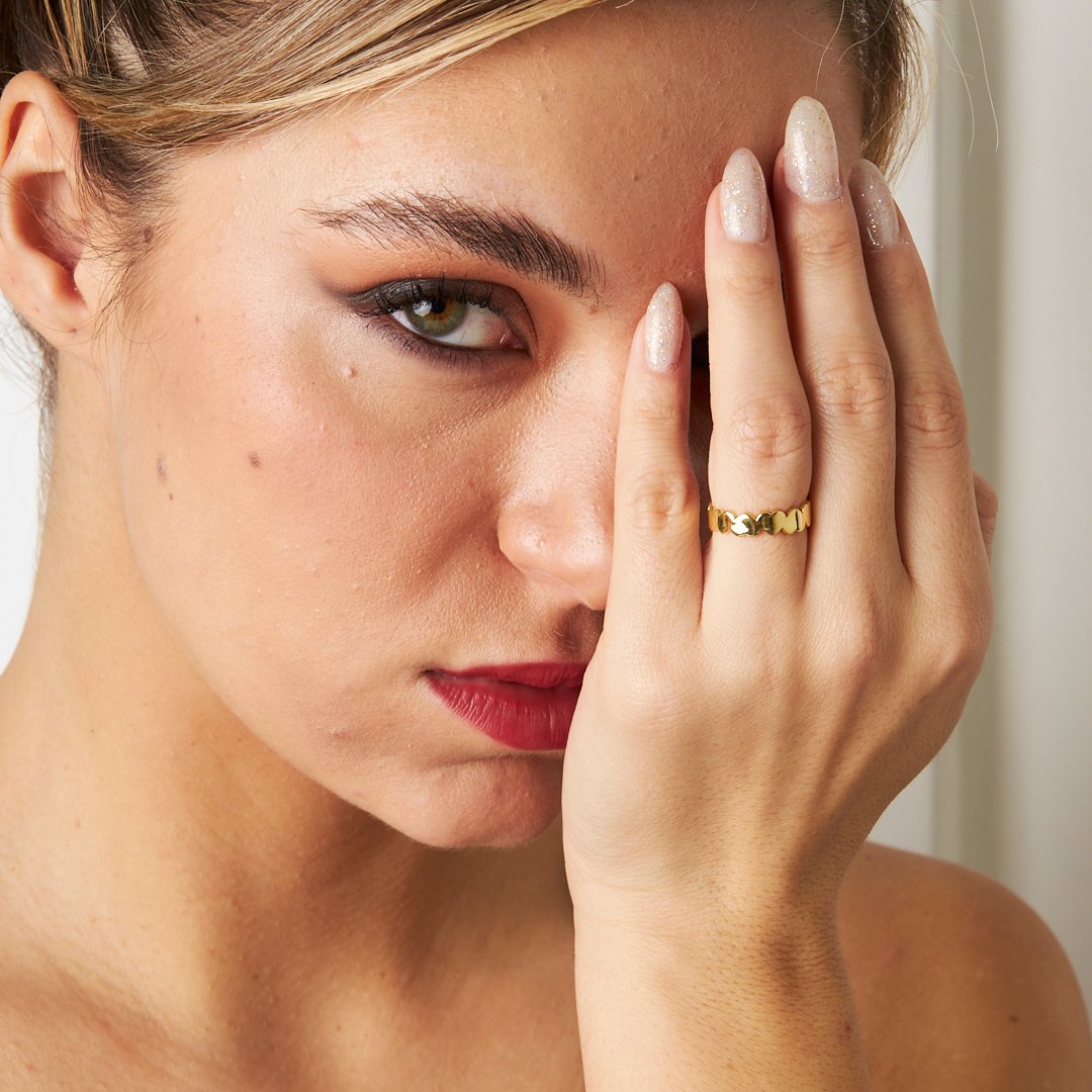 Taşsız Kalpli Yüzük - 925 GÜMÜŞ