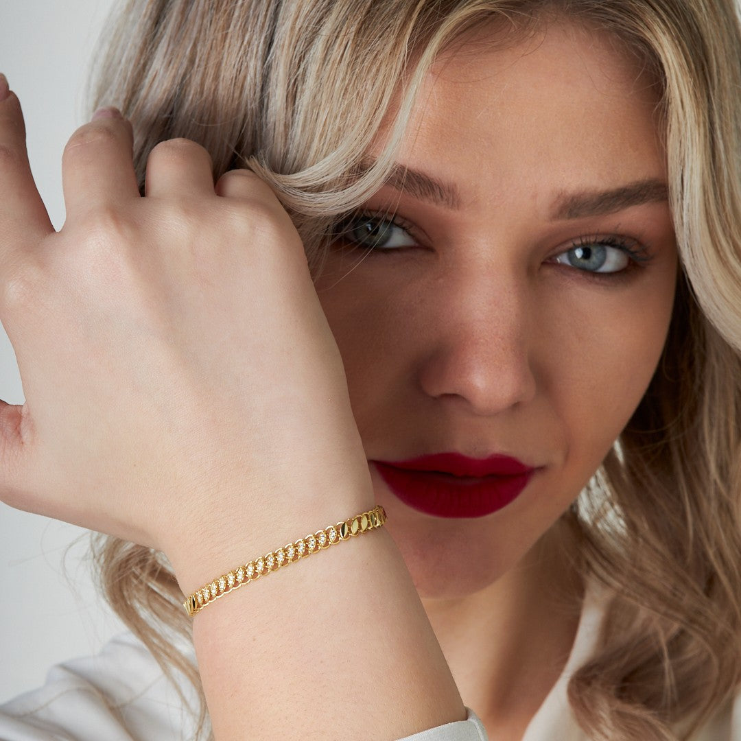 Oval Zincir Bileklik2 - 925 GÜMÜŞ