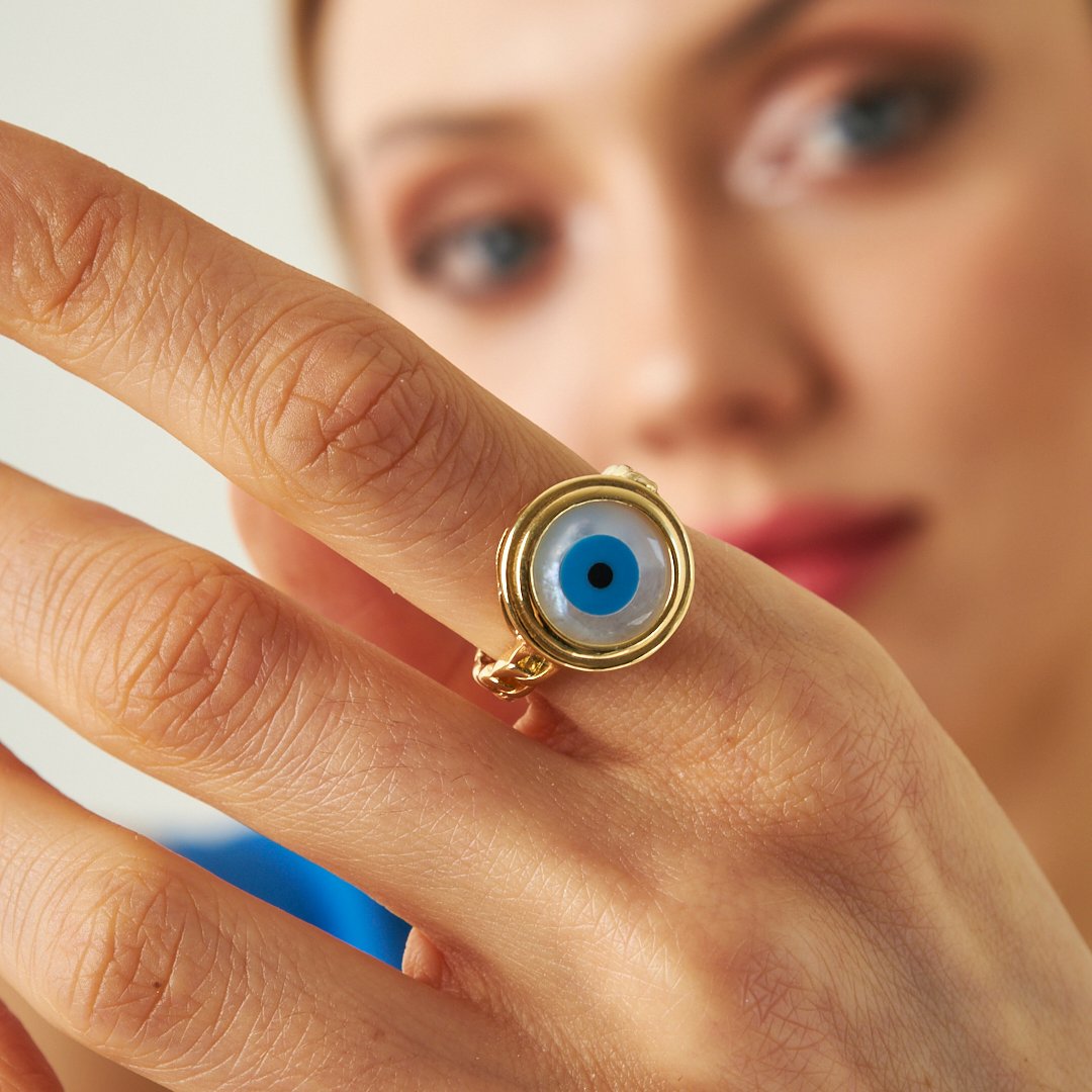 Büyük Göz Yüzük - 925 GÜMÜŞ