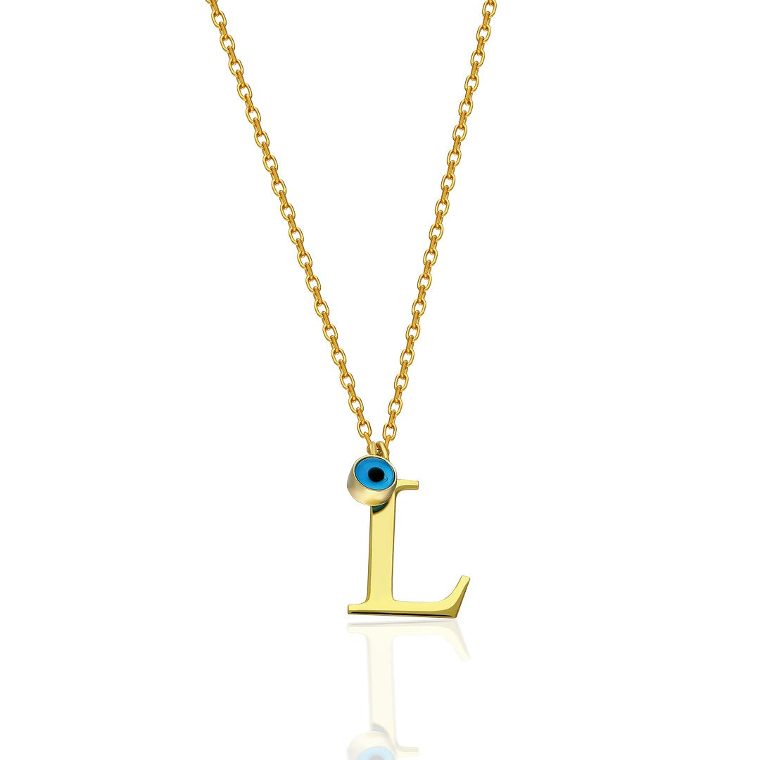 Nazar Harfli Kolye - 925 GÜMÜŞ