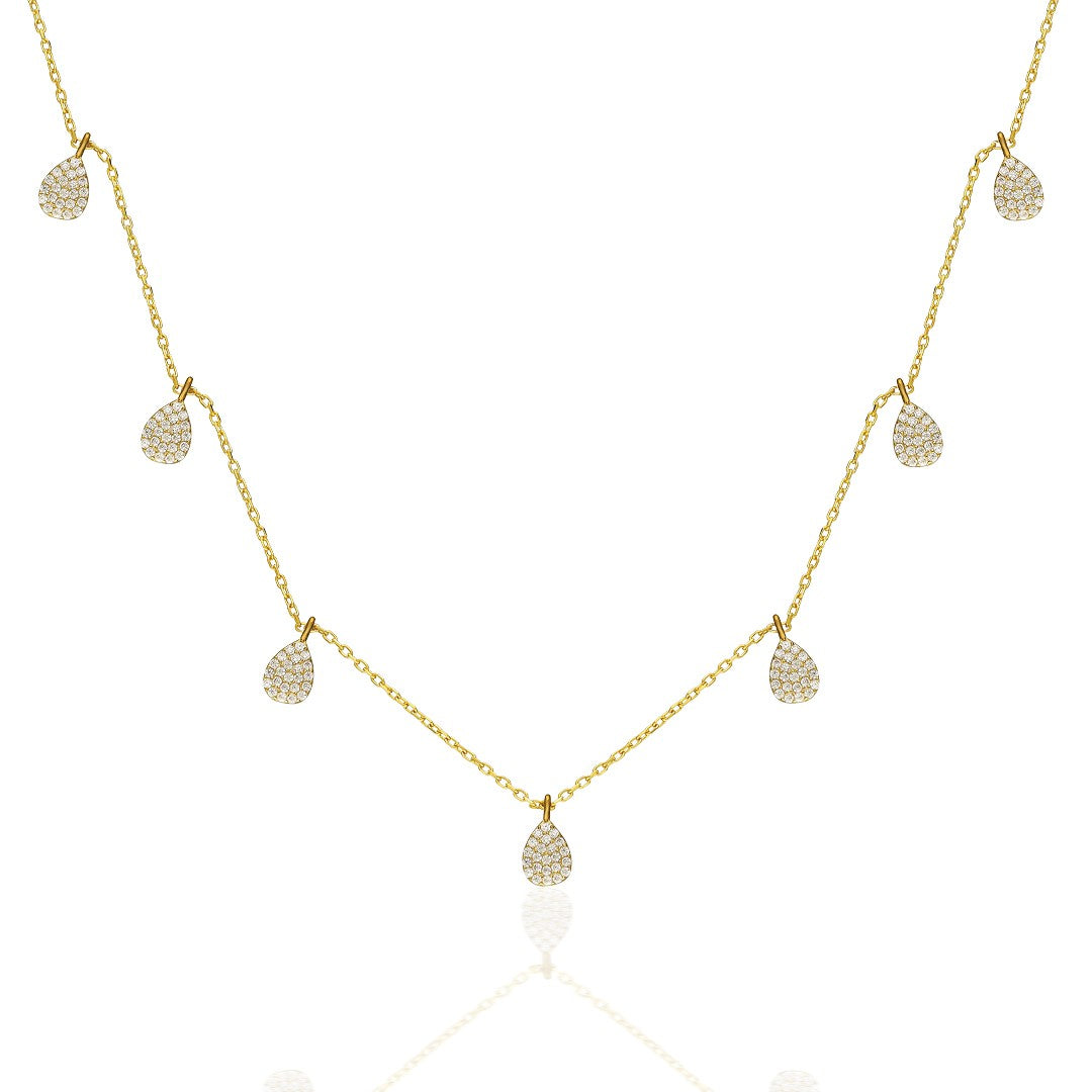 Gözyaşı Plaka Kolye - 925 GÜMÜŞ