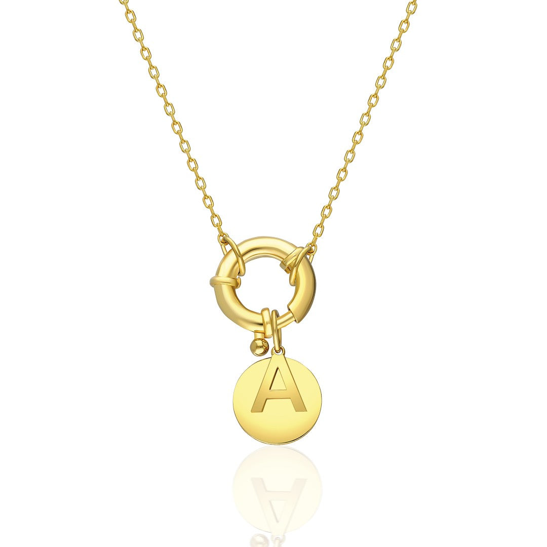 Aşk Düğümü Harfli Plaka Kolye - 925 GÜMÜŞ