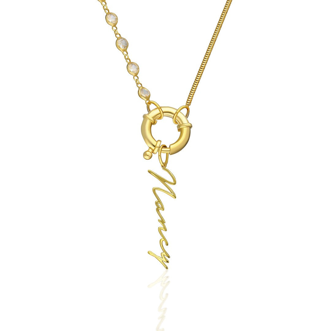 İsimli Kolye - Sailor Lock İmza Kolye - 925 GÜMÜŞ