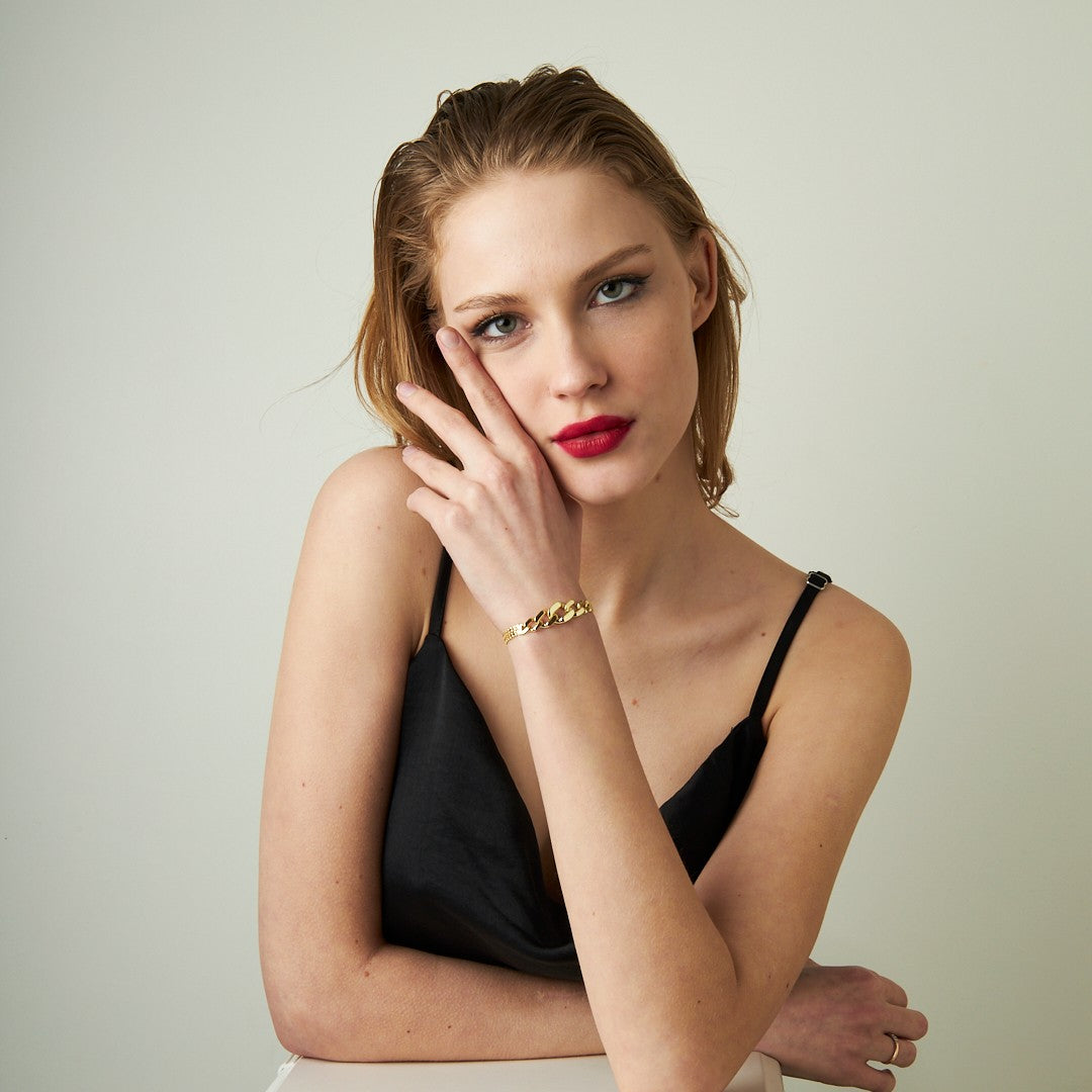 Kalın Gurme Zincir Bileklik - 925 GÜMÜŞ