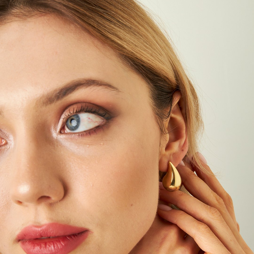 Büyük Gözyaşı Küpeleri - 925 GÜMÜŞ