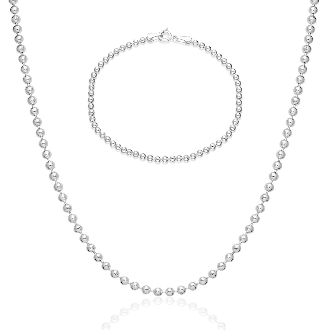 Top Zincirli Set - 925 GÜMÜŞ