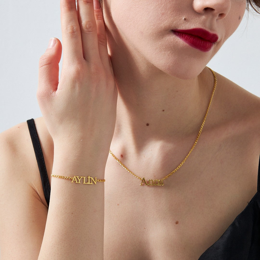 İsimli Zincir Set - 925 GÜMÜŞ