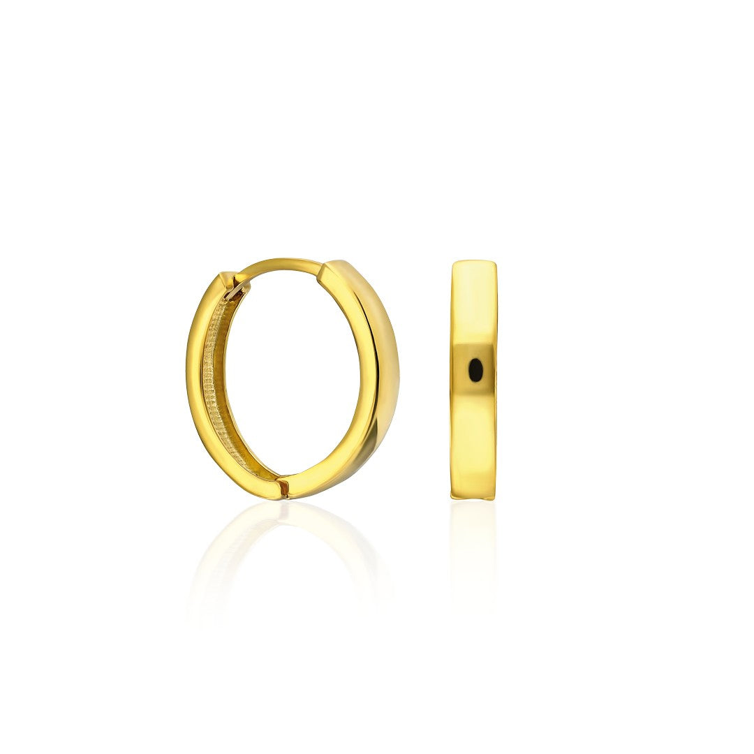 Şık Oval Küpeler - 925 GÜMÜŞ