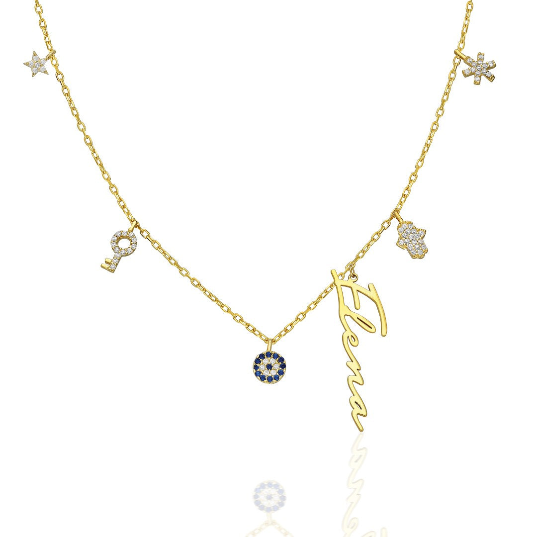 İsimli Şans Kolye - 925 GÜMÜŞ