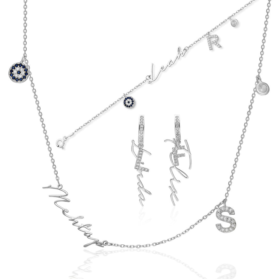 Adlandırılmış Harfler Seti - 925 GÜMÜŞ