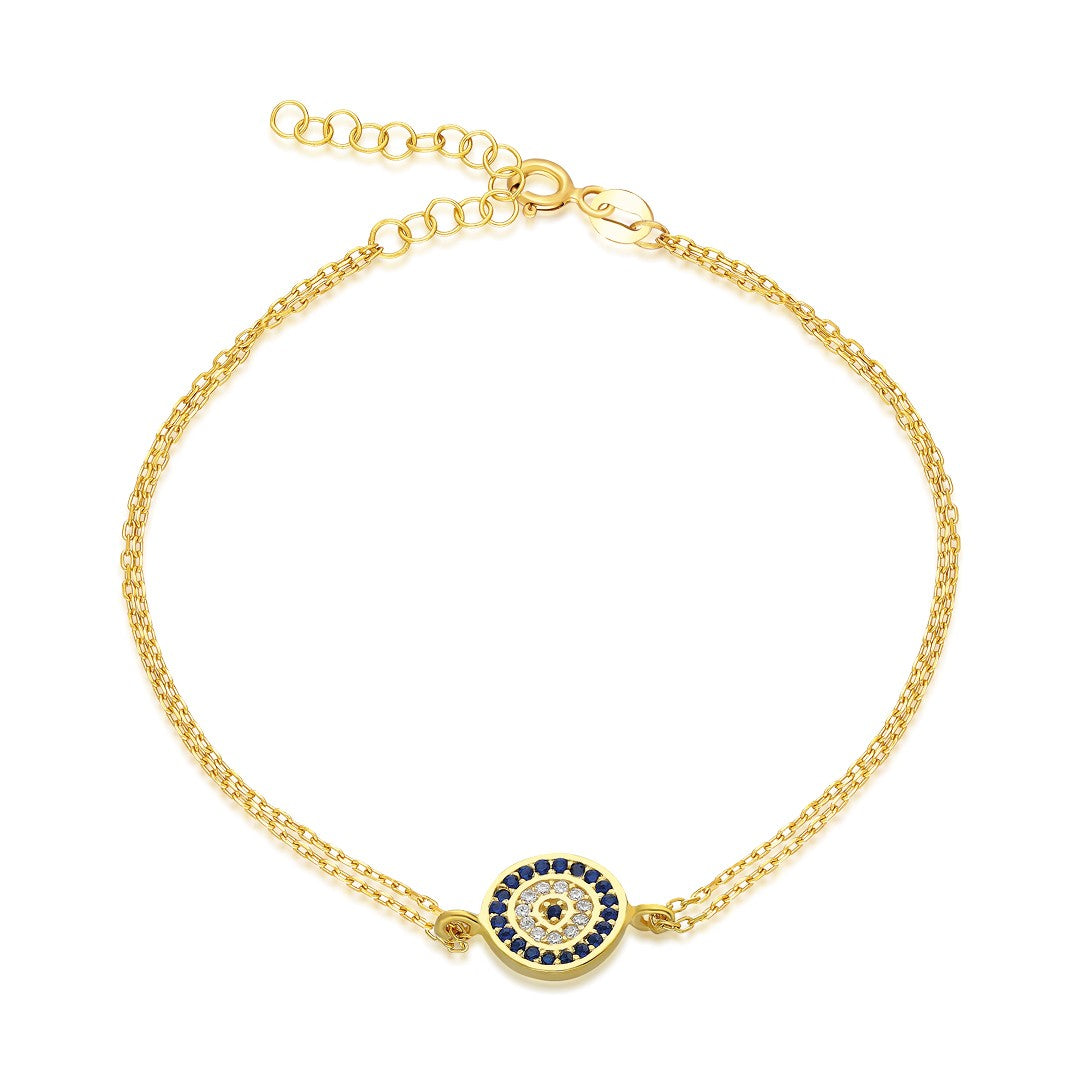 Yuvarlak Gözlü Bilezik - 925 GÜMÜŞ