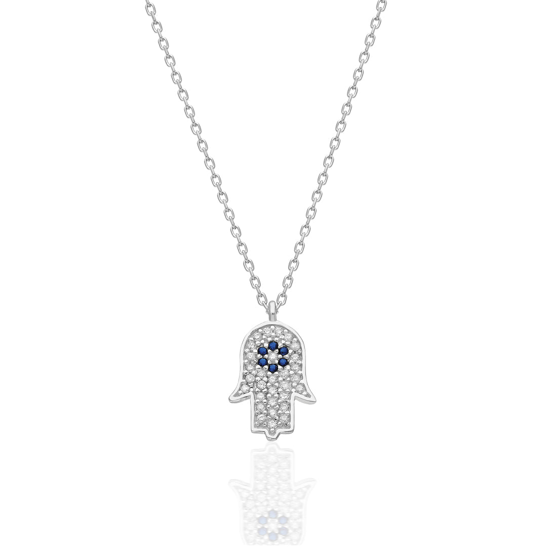 Fatma Ana Eli Zinciri Kolye - 925 GÜMÜŞ