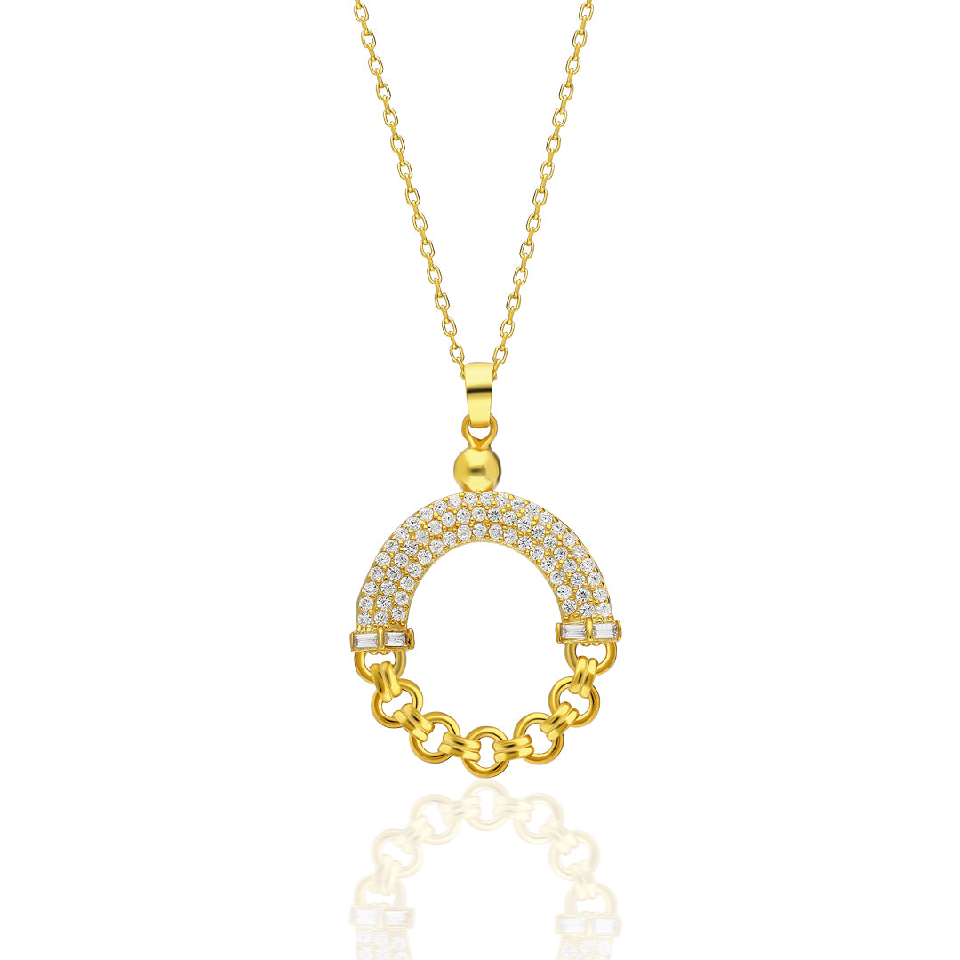 Halkalı Zincir Kolye - 925 GÜMÜŞ