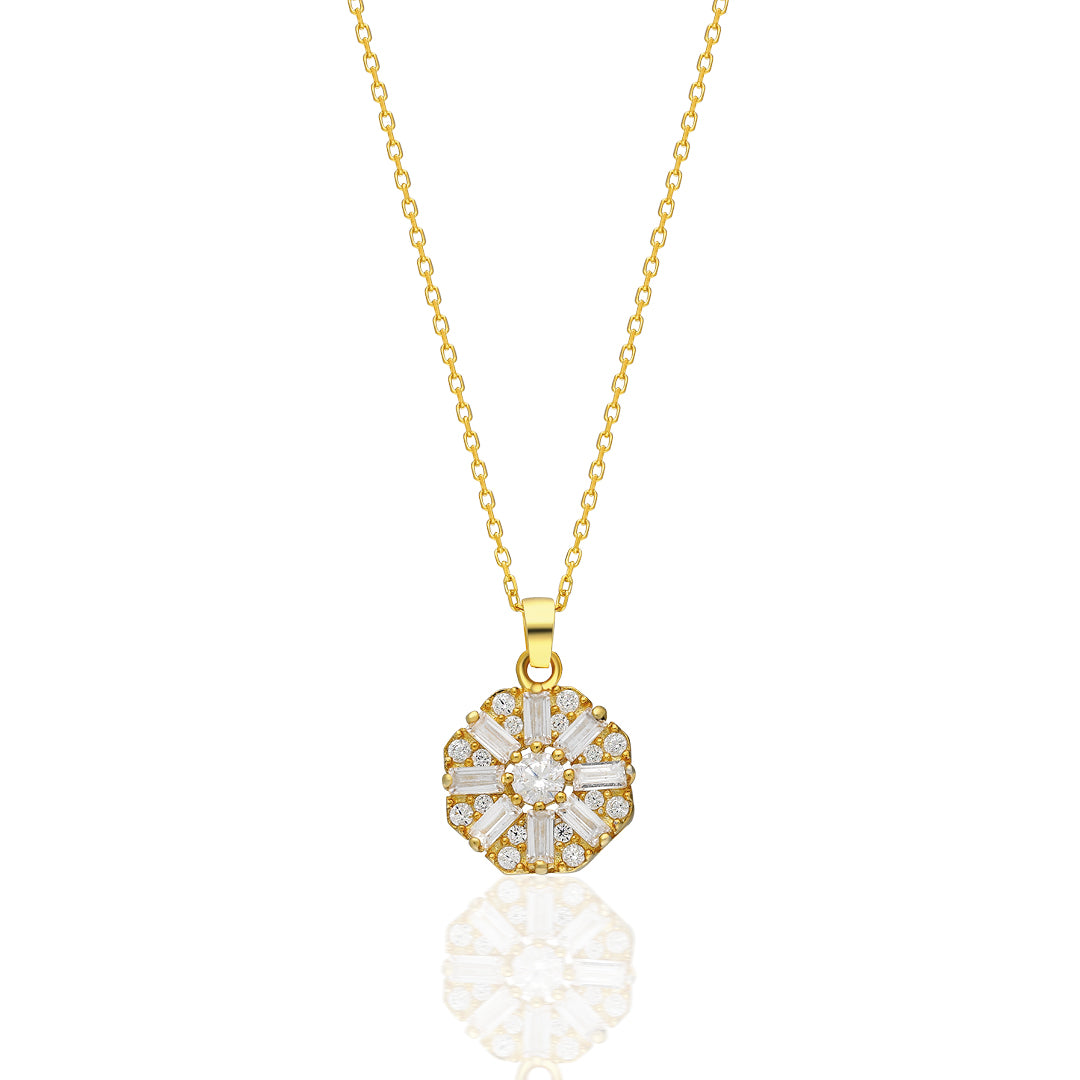 Baget Tekerlek Kolye - 925 GÜMÜŞ