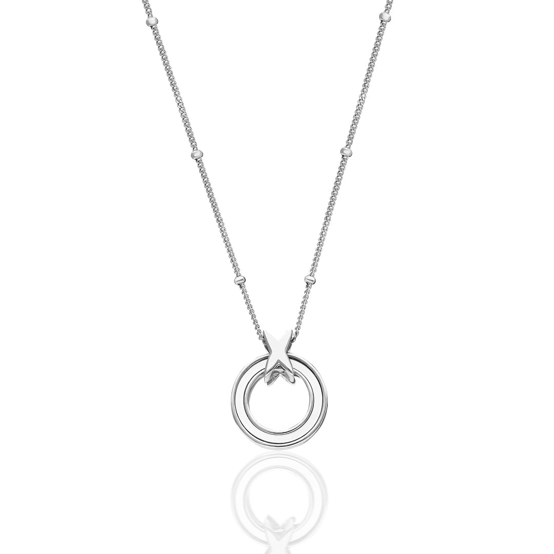 Top Zincirli Kelebek Yuva Kolye - 925 GÜMÜŞ