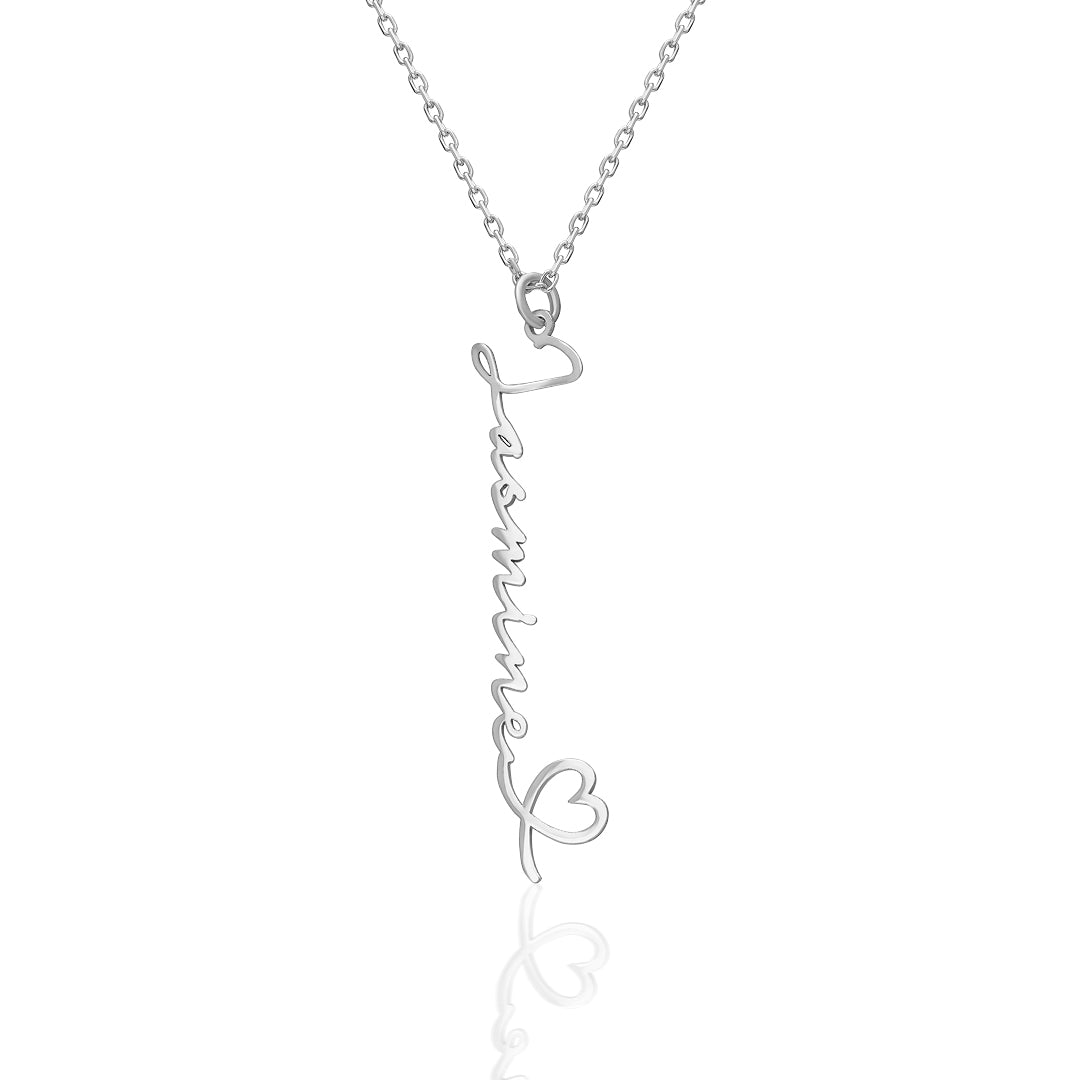 Kalp Sembollü İsimli Kolye - 925 GÜMÜŞ
