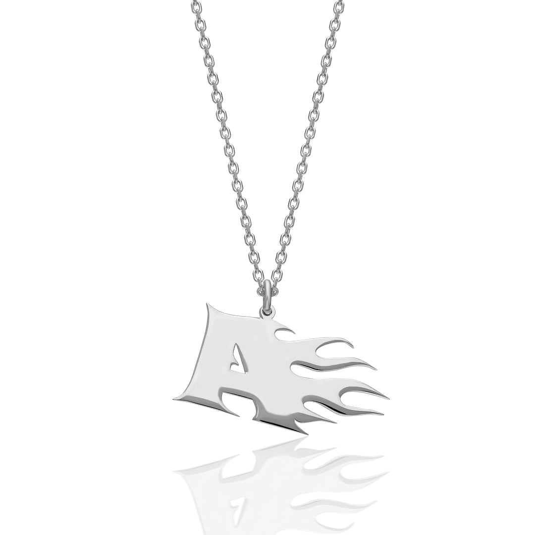 Alevli Harfli Kolye - 925 GÜMÜŞ