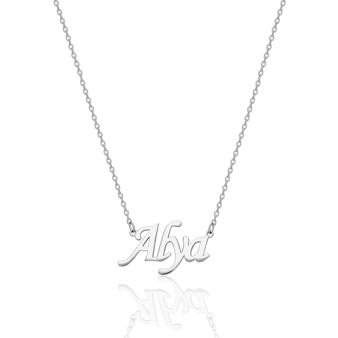 Kuyruklu İsimli Kolye - 925 GÜMÜŞ