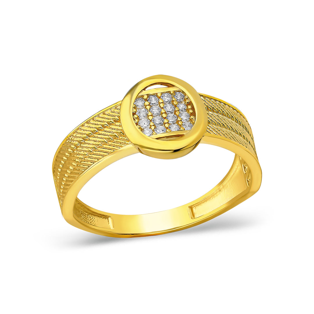 Üç Sıra Taşlı Yuvarlak Model Hasır Yüzük - 925 GÜMÜŞ