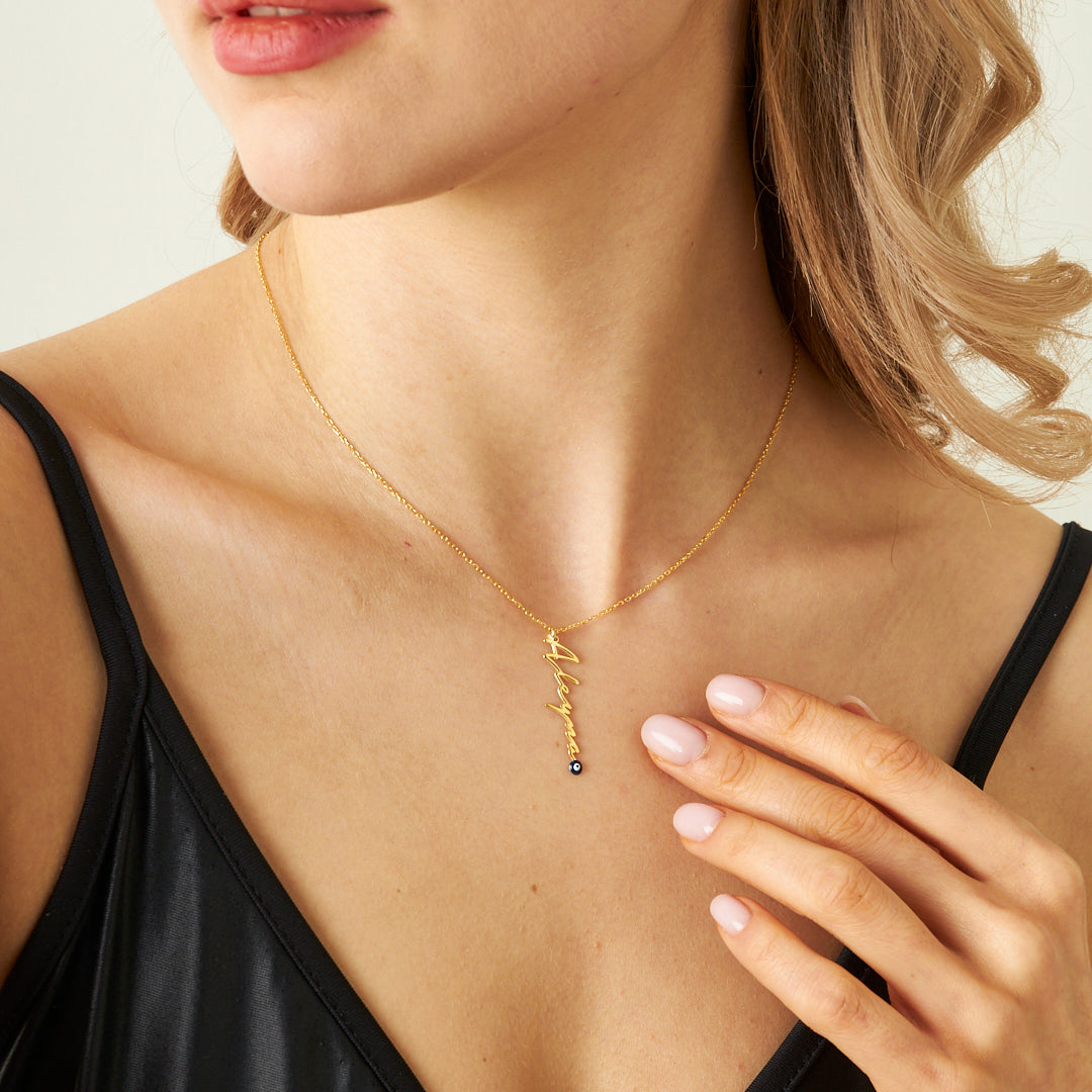 İmza Nazar Kolyesi - 925 GÜMÜŞ