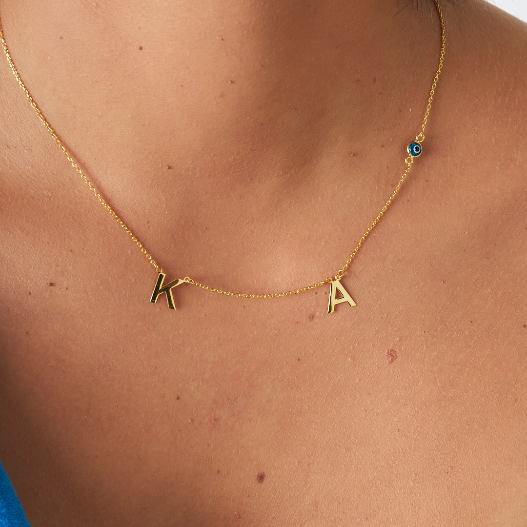 Nazar Harfli Kolye - 925 GÜMÜŞ