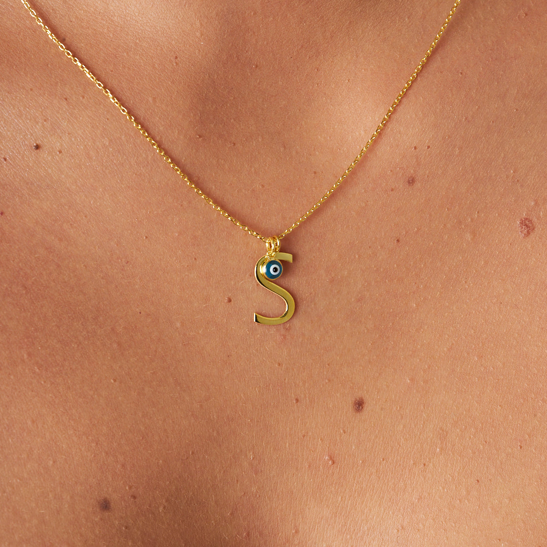 Nazar Harfli Kolye - 925 GÜMÜŞ