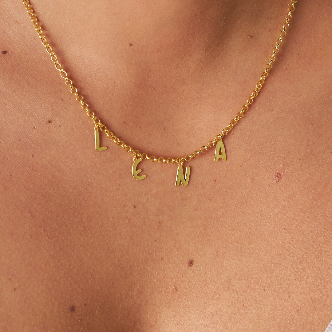 4 Harfli İsimli Kolye - 925 GÜMÜŞ