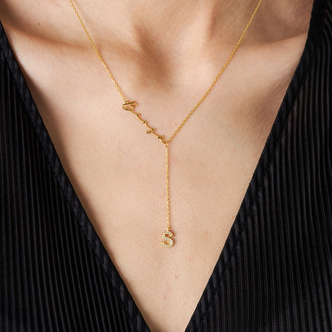 Harf İsimli Y Kolye - 925 GÜMÜŞ