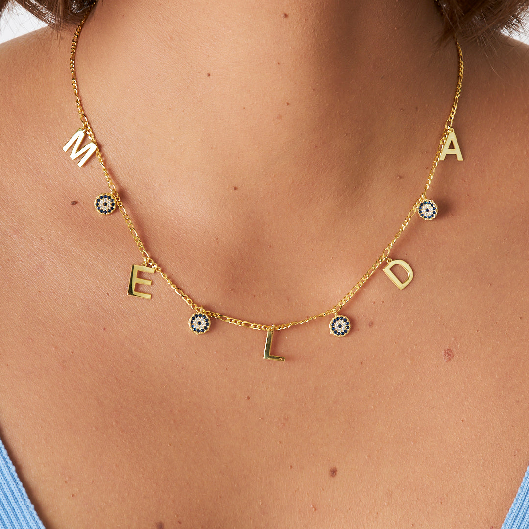 Nazarlı İsim Kolye - 925 GÜMÜŞ