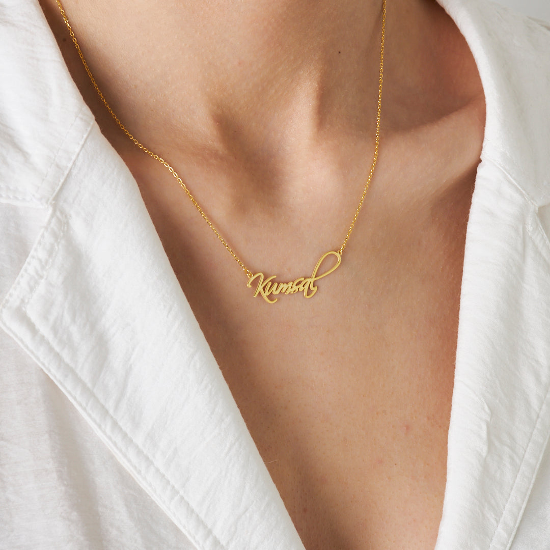 Özel Tasarımlı İsim Kolye - 925 GÜMÜŞ