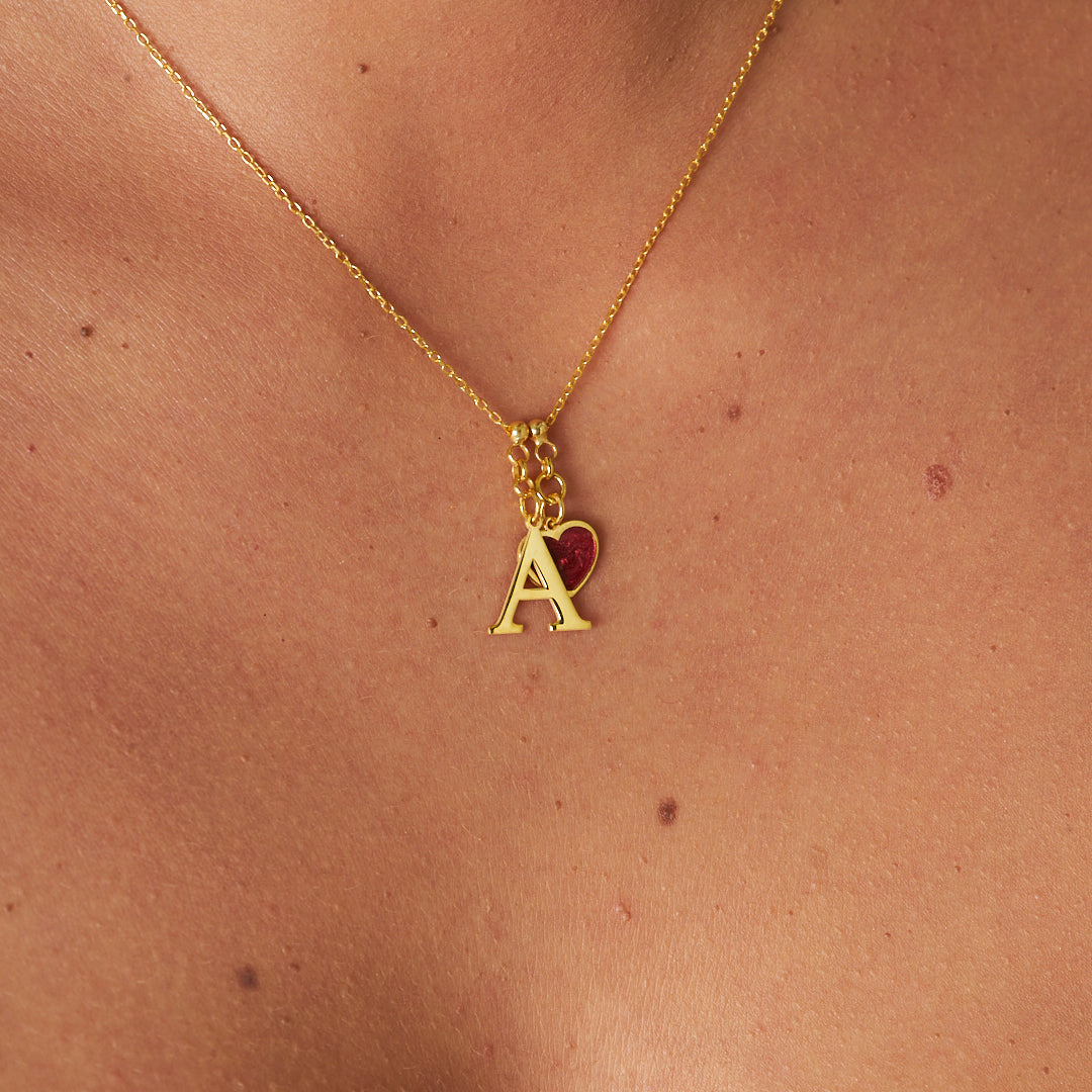 Kalp Harfli Kolye - 925 GÜMÜŞ