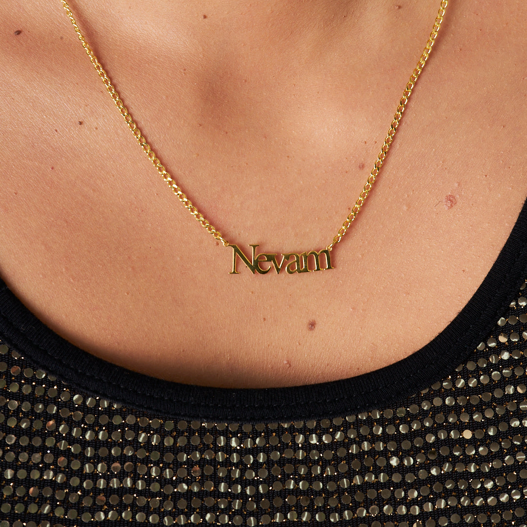 Basit İsim Kolye - 925 GÜMÜŞ