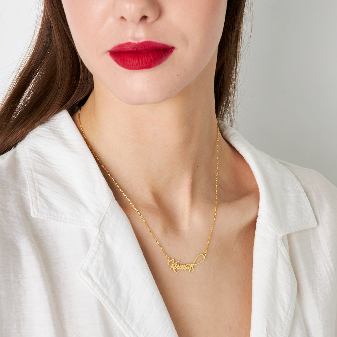 Özel Tasarımlı İsim Kolye - 925 GÜMÜŞ