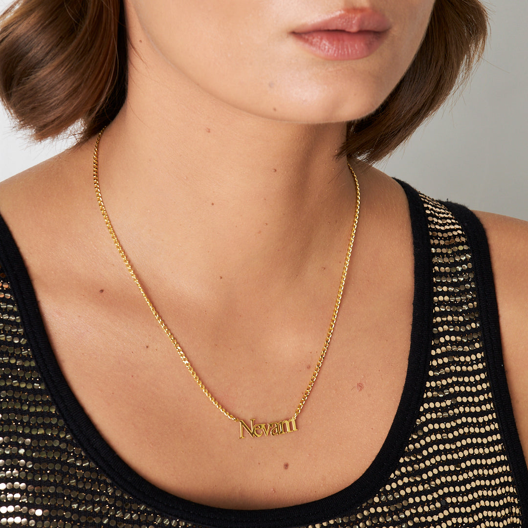 Basit İsim Kolye - 925 GÜMÜŞ