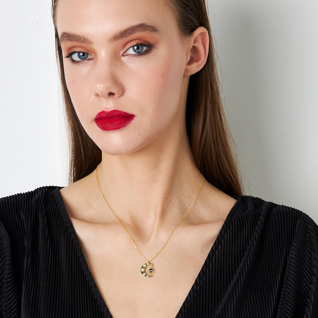 Harfli İsimli Ay Yıldız Kolye - 925 GÜMÜŞ